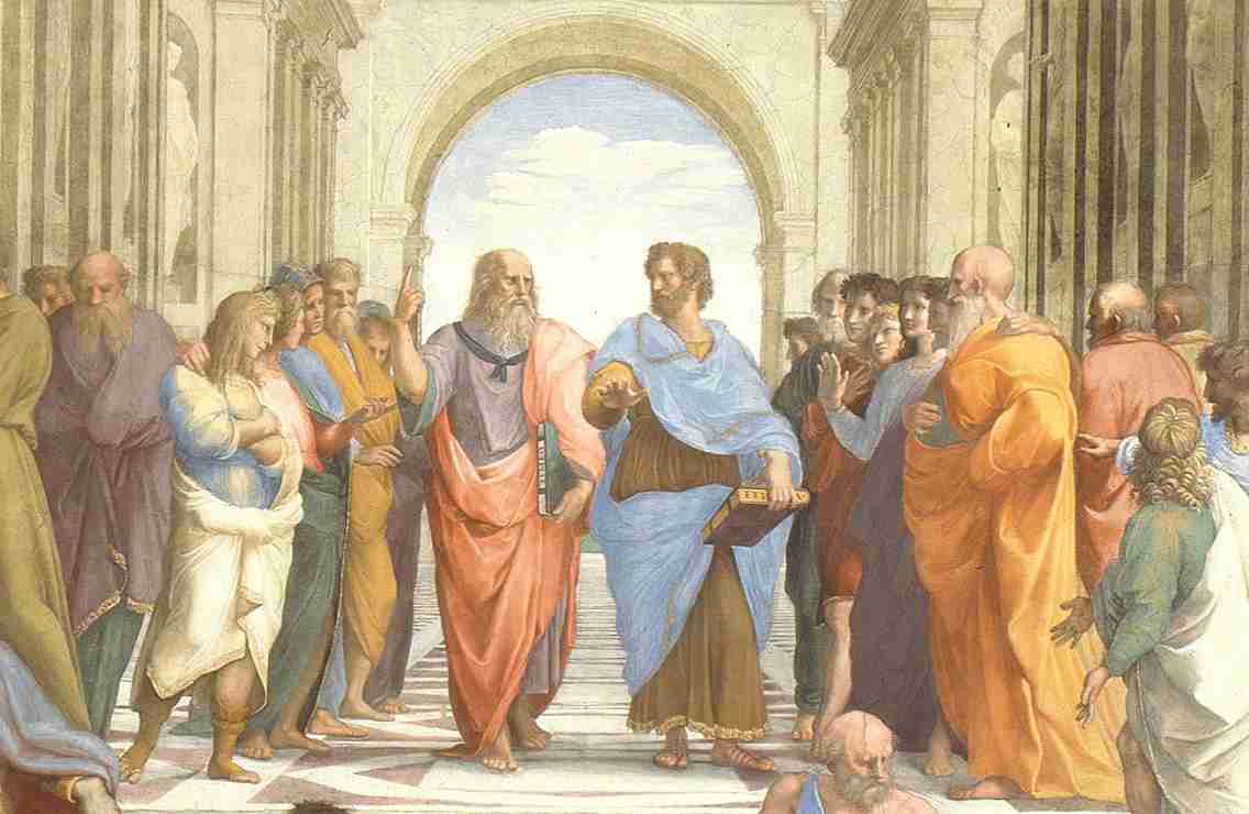 Ausschnitt aus „Die Schule von Athen“ von Raffael